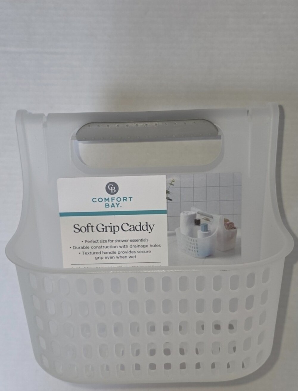 Comfort Bay Soft Grip Caddy in Frosted White